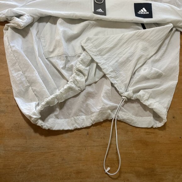 Adidas Mens Sheer Hooded Raincoat Anorak Jacket White NEW Sz XL RSP $70 - Picture 12 of 14